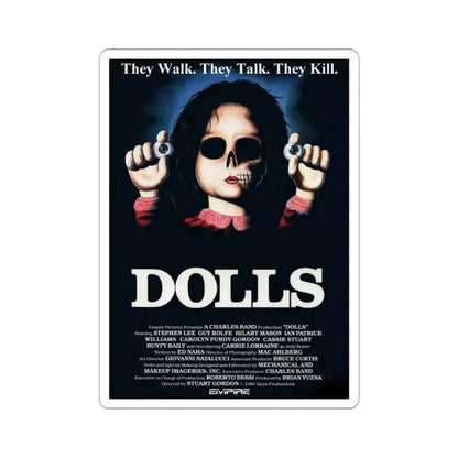 DOLLS 1986 Movie Poster - STICKER Vinyl Kiss-Cut Decal 6 Inch White - The Sticker Space