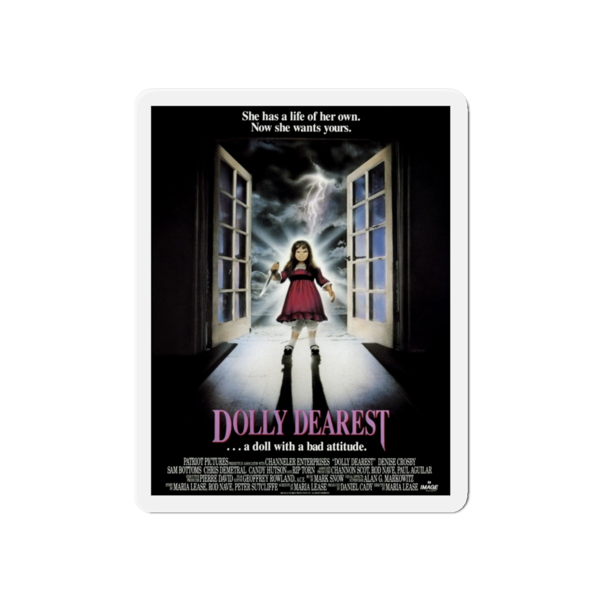 DOLLY DEAREST 1991 Movie Poster - Die-Cut Magnet-6 × 6"-The Sticker Space