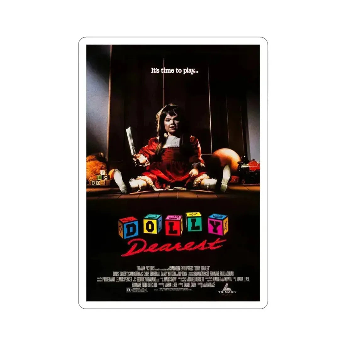 Dolly Dearest 1991 Movie Poster STICKER Vinyl Die-Cut Decal 4 Inch - The Sticker Space