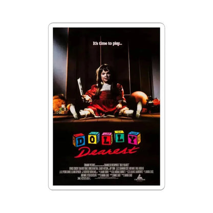 Dolly Dearest 1991 Movie Poster - STICKER Vinyl Kiss-Cut Decal 2 Inch White - The Sticker Space