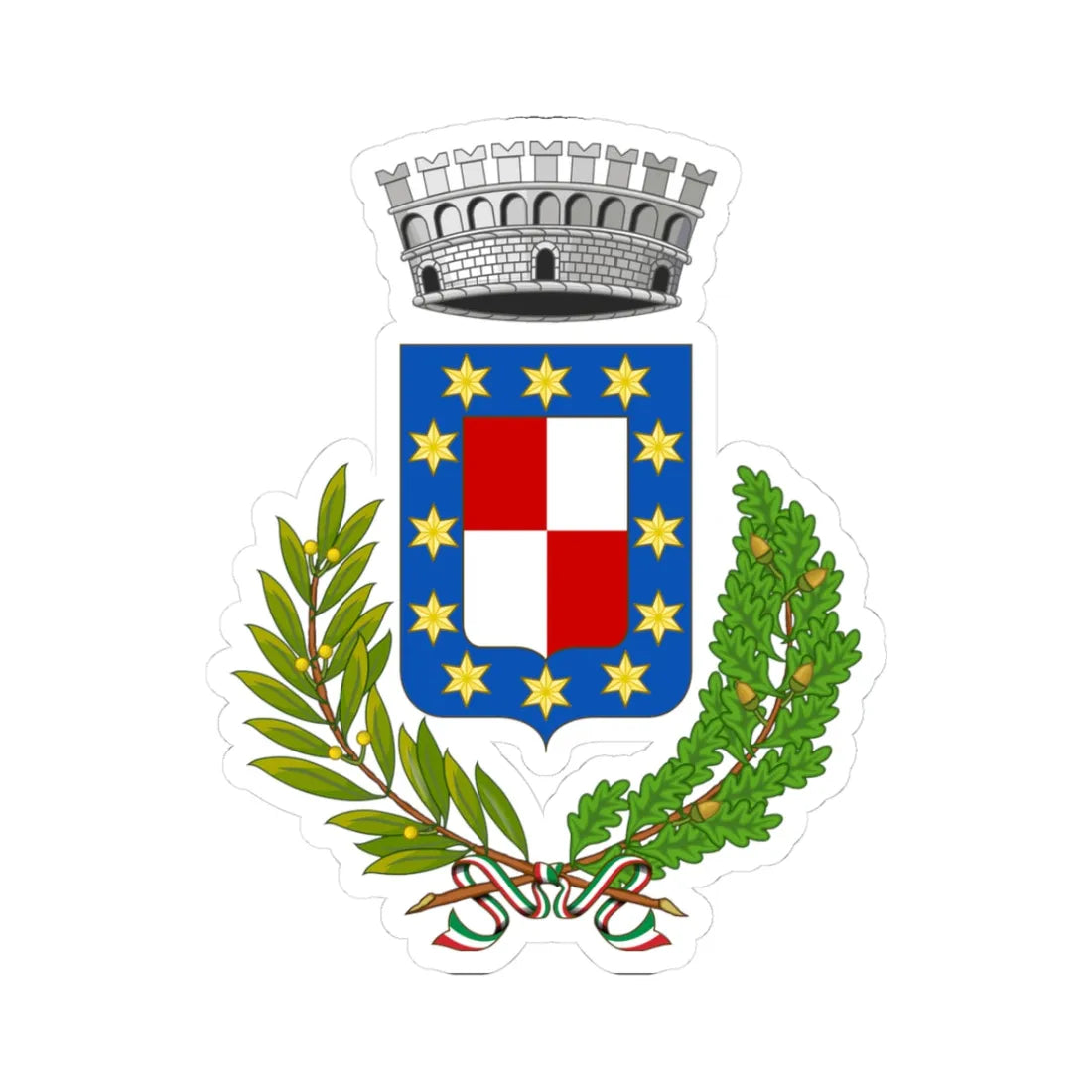 Dolo Italia-Stemma (Italy) (Coat of Arms) STICKER Vinyl Kiss-Cut Decal - The Sticker Space