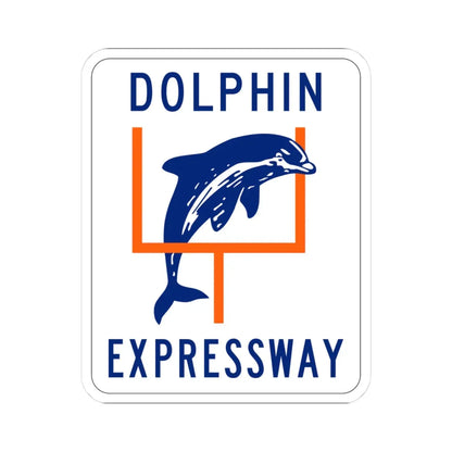Dolphin Expressway Shield (Florida) (Road Sign) STICKER Vinyl Kiss-Cut Decal 3 Inch White - The Sticker Space