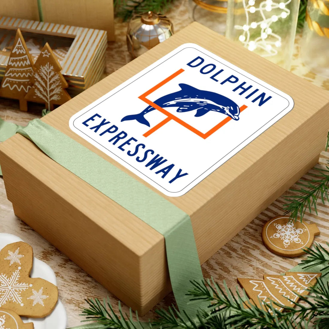 Dolphin Expressway Shield (Florida) (Road Sign) STICKER Vinyl Kiss-Cut Decal - The Sticker Space