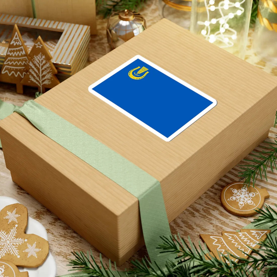 Dolynska Raion flag (Ukraine) STICKER Vinyl Kiss-Cut Decal - The Sticker Space