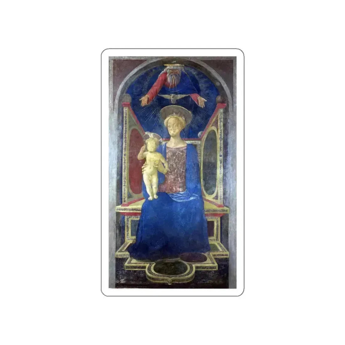 DOMENICO Veneziano - Madonna and Child (Artwork) STICKER Vinyl Die-Cut Decal White Die-Cut 6 Inch - The Sticker Space