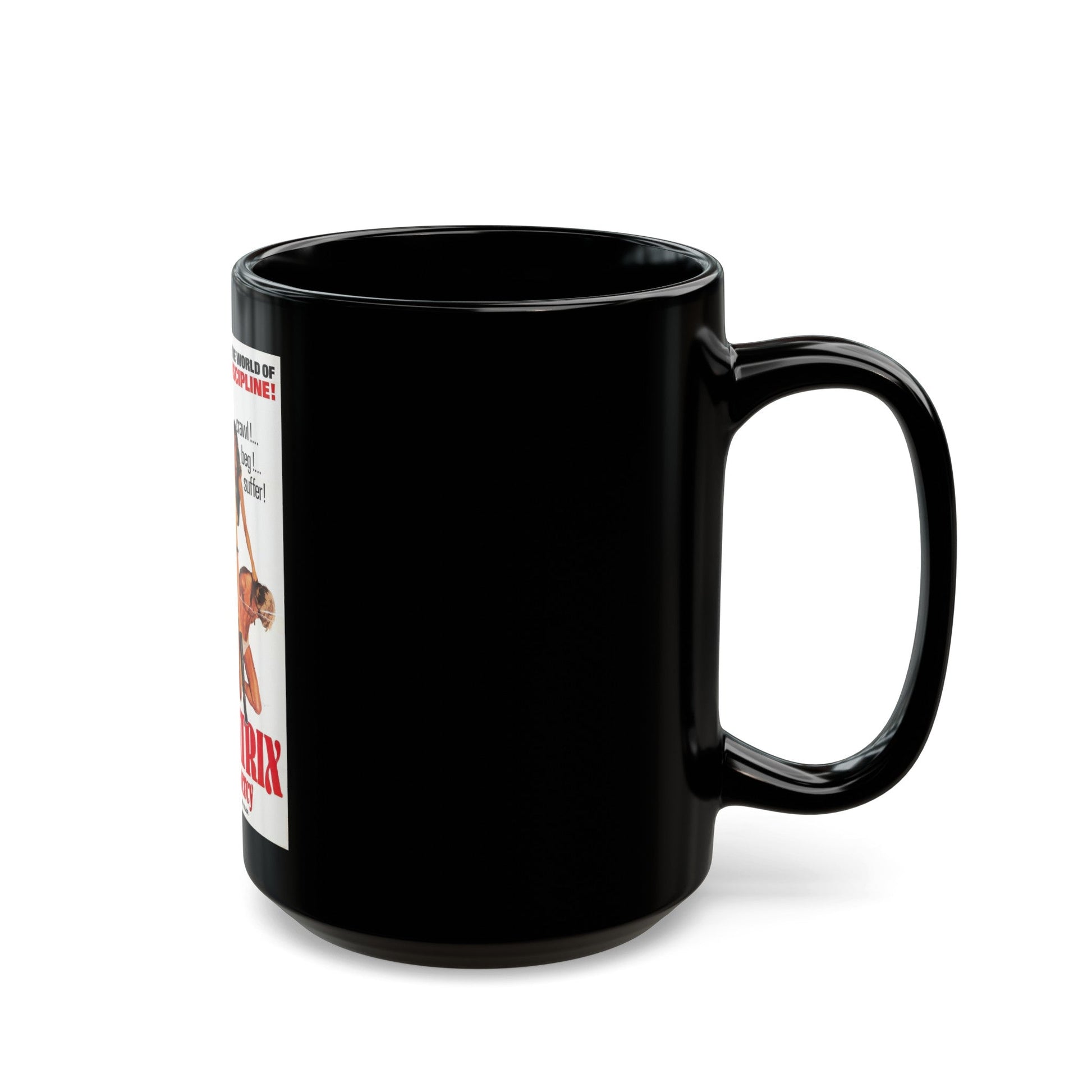 DOMINATRIX WITHOUT MERCY 1976 Movie Poster - Black Coffee Mug-The Sticker Space