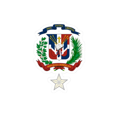 Dominican Republics Military Brigadier General and Rear Admiral Insignia (Military Rank) STICKER Vinyl Kiss-Cut Decal 2 Inch White - The Sticker Space