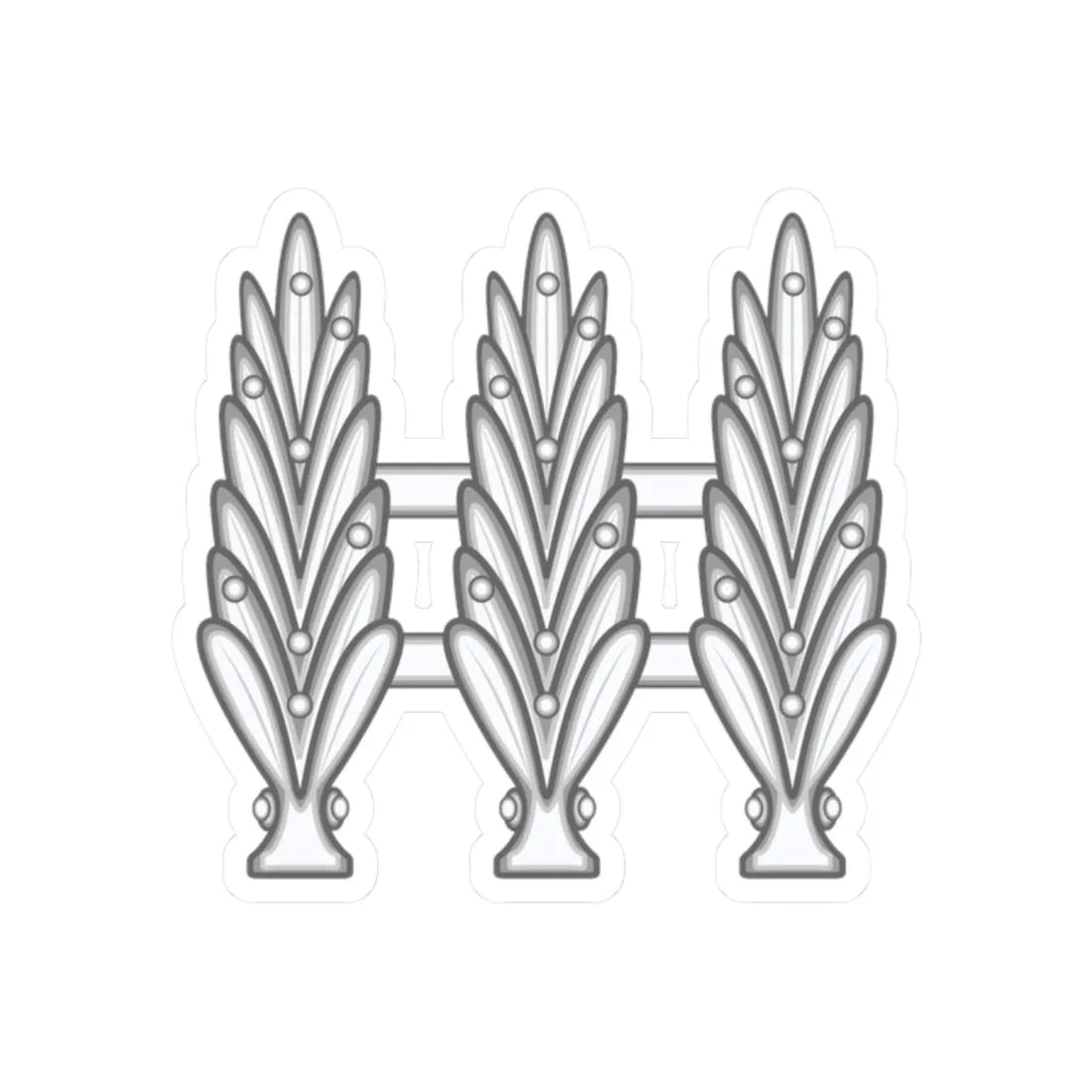 Dominican Republics Military Captain and Lieutenant Rank Insignia (Military Rank) STICKER Vinyl Kiss-Cut Decal 2 Inch White - The Sticker Space