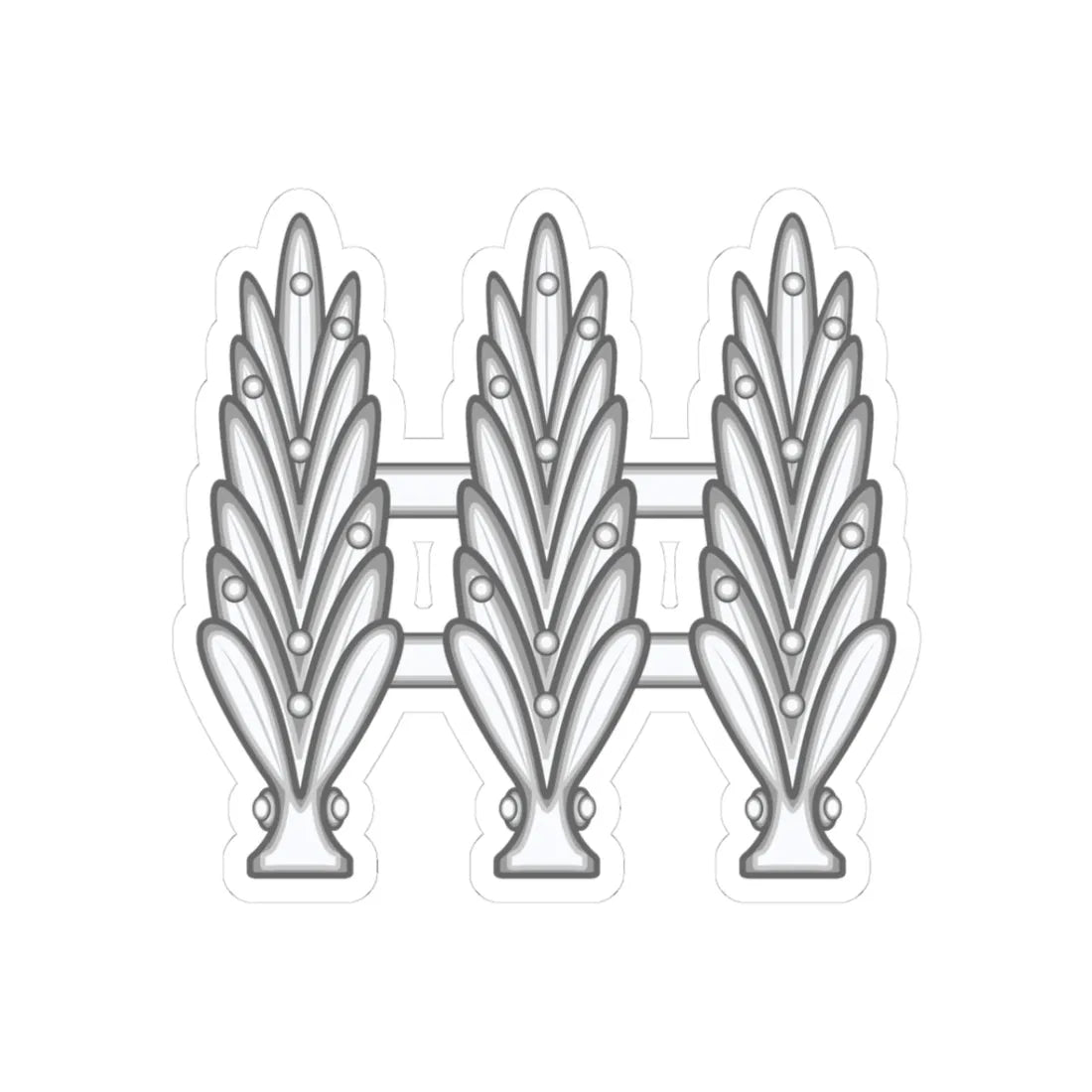 Dominican Republics Military Captain and Lieutenant Rank Insignia (Military Rank) STICKER Vinyl Kiss-Cut Decal 3 Inch White - The Sticker Space