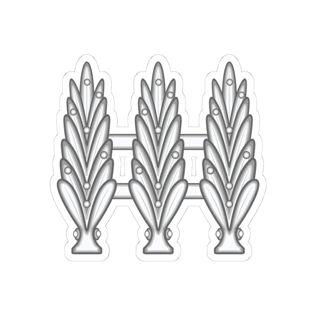 Dominican Republics Military Captain and Lieutenant Rank Insignia (Military Rank) STICKER Vinyl Kiss-Cut Decal 4 Inch White - The Sticker Space