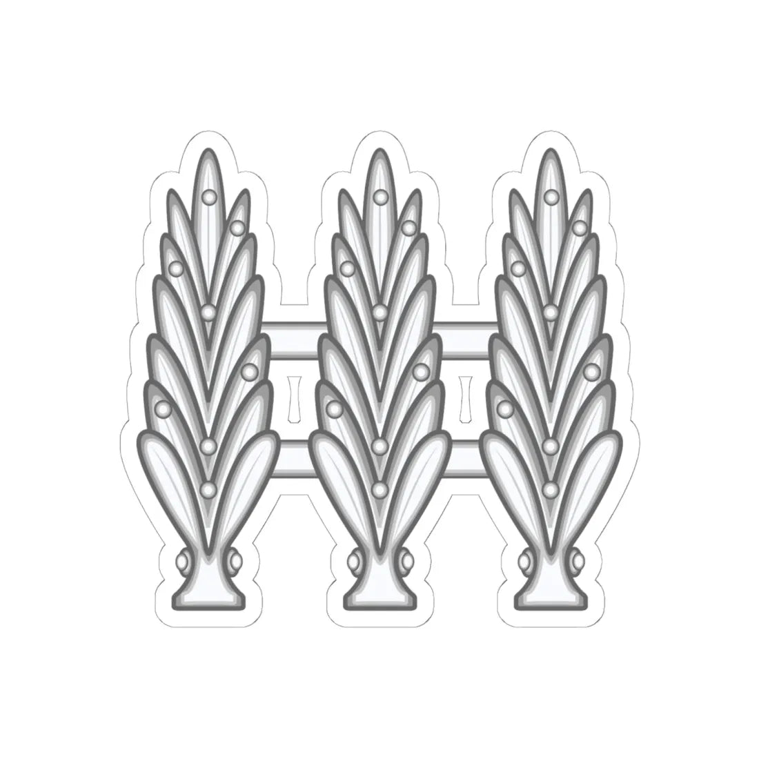 Dominican Republics Military Captain and Lieutenant Rank Insignia (Military Rank) STICKER Vinyl Kiss-Cut Decal 6 Inch White - The Sticker Space