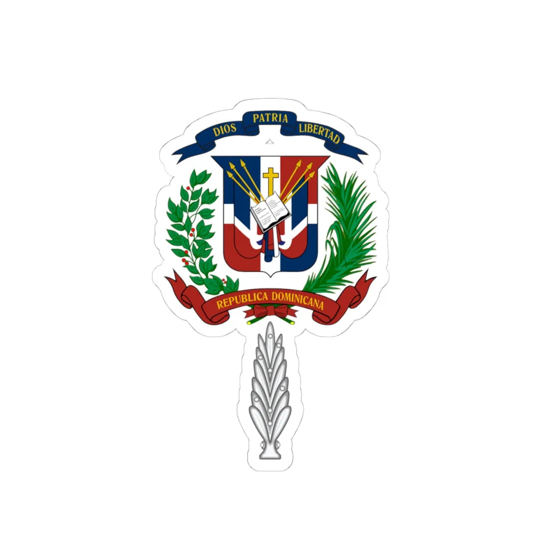 Dominican Republics Military Major and and Lieutenant Comander Rank Insignia (Military Rank) STICKER Vinyl Kiss-Cut Decal 4 Inch White - The Sticker Space