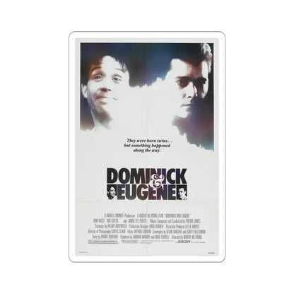 Dominick & Eugene 1988 Movie Poster - STICKER Vinyl Kiss-Cut Decal 4 Inch White - The Sticker Space