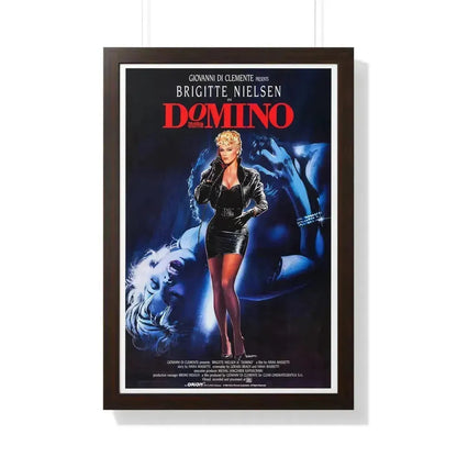 DOMINO 1988 - Framed Movie Poster 20" x 30" Walnut - The Sticker Space