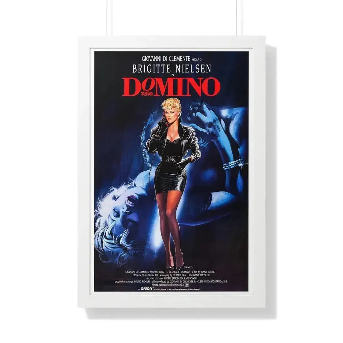 DOMINO 1988 - Framed Movie Poster 20" x 30" White - The Sticker Space