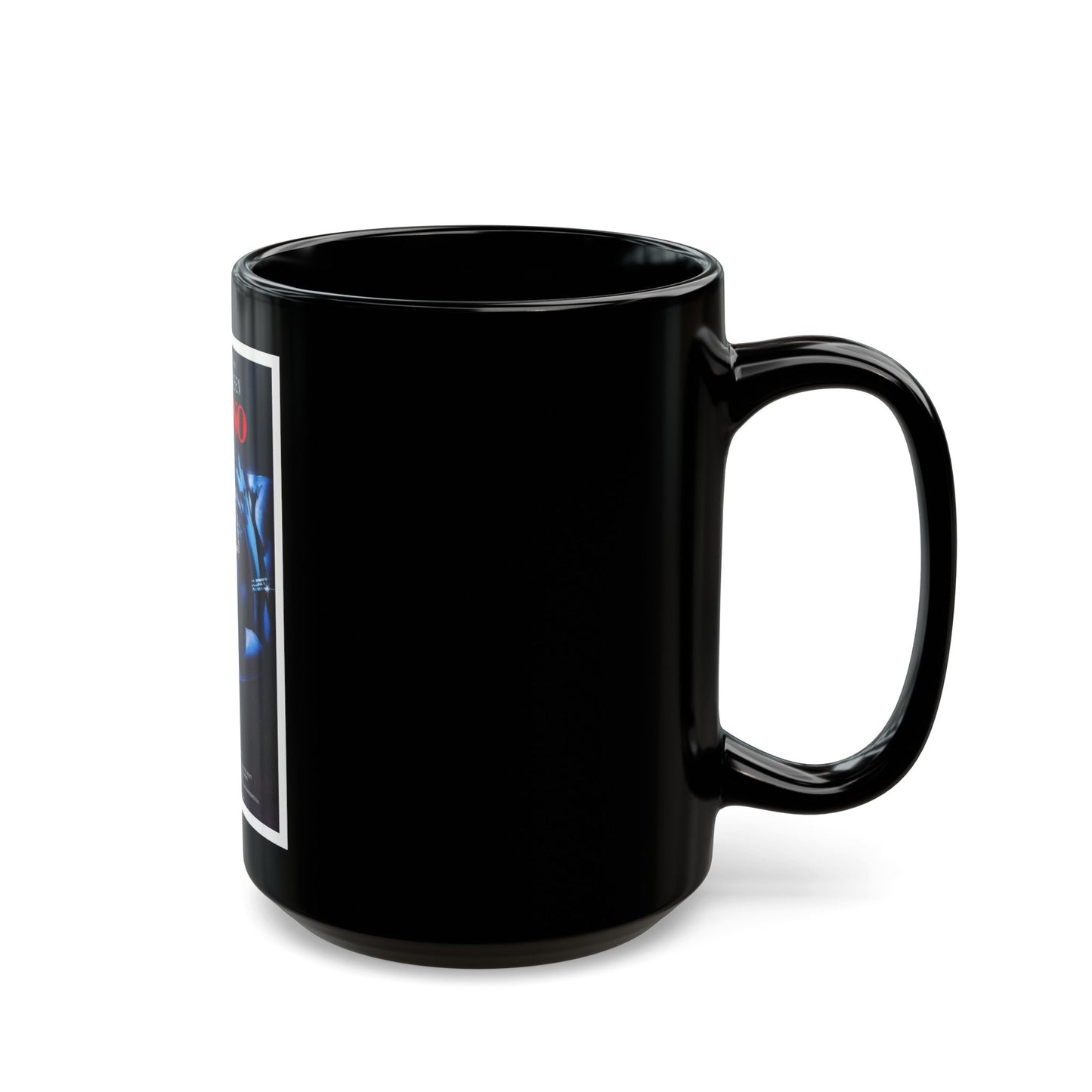 DOMINO 1988 Movie Poster - Black Coffee Mug-The Sticker Space