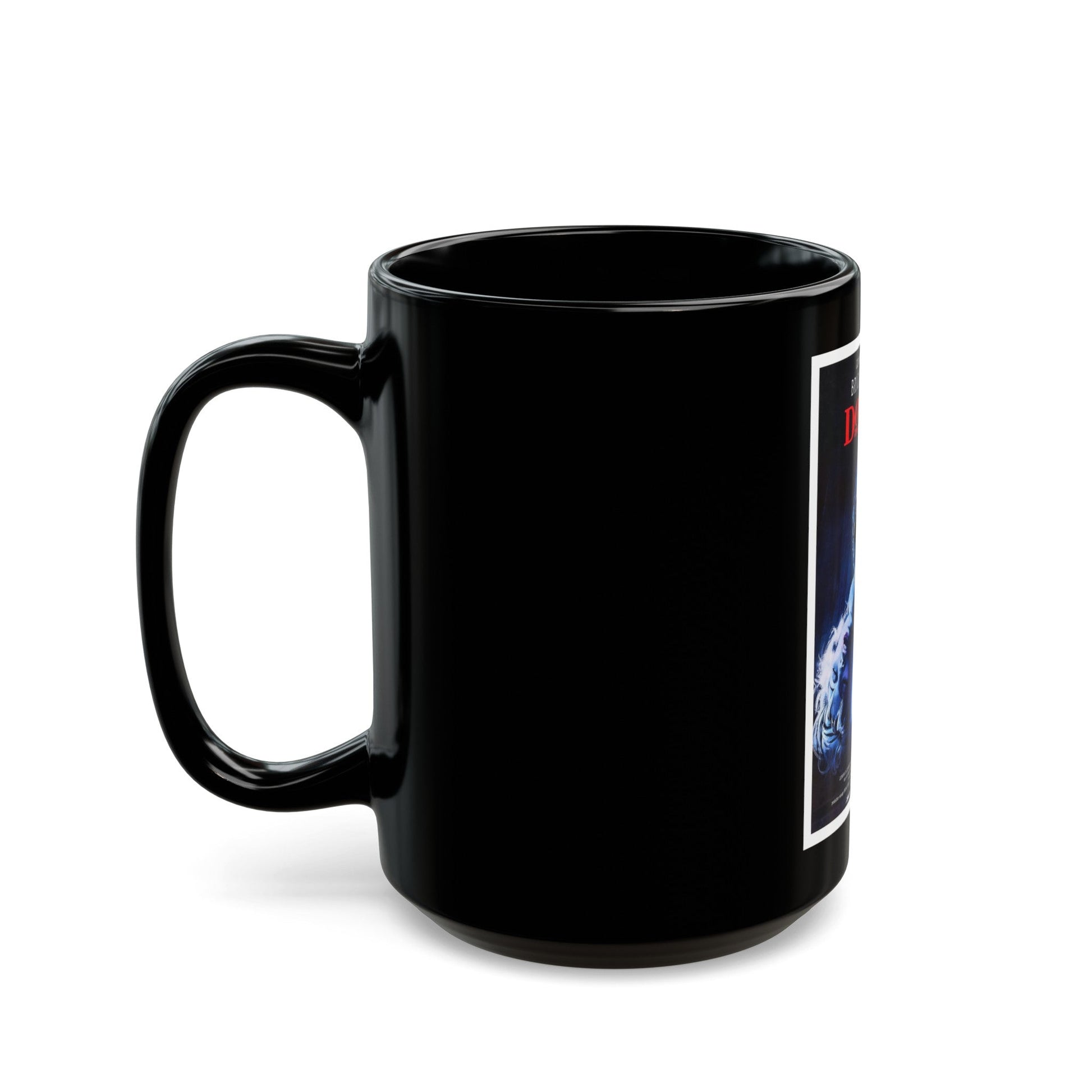 DOMINO 1988 Movie Poster - Black Coffee Mug-The Sticker Space