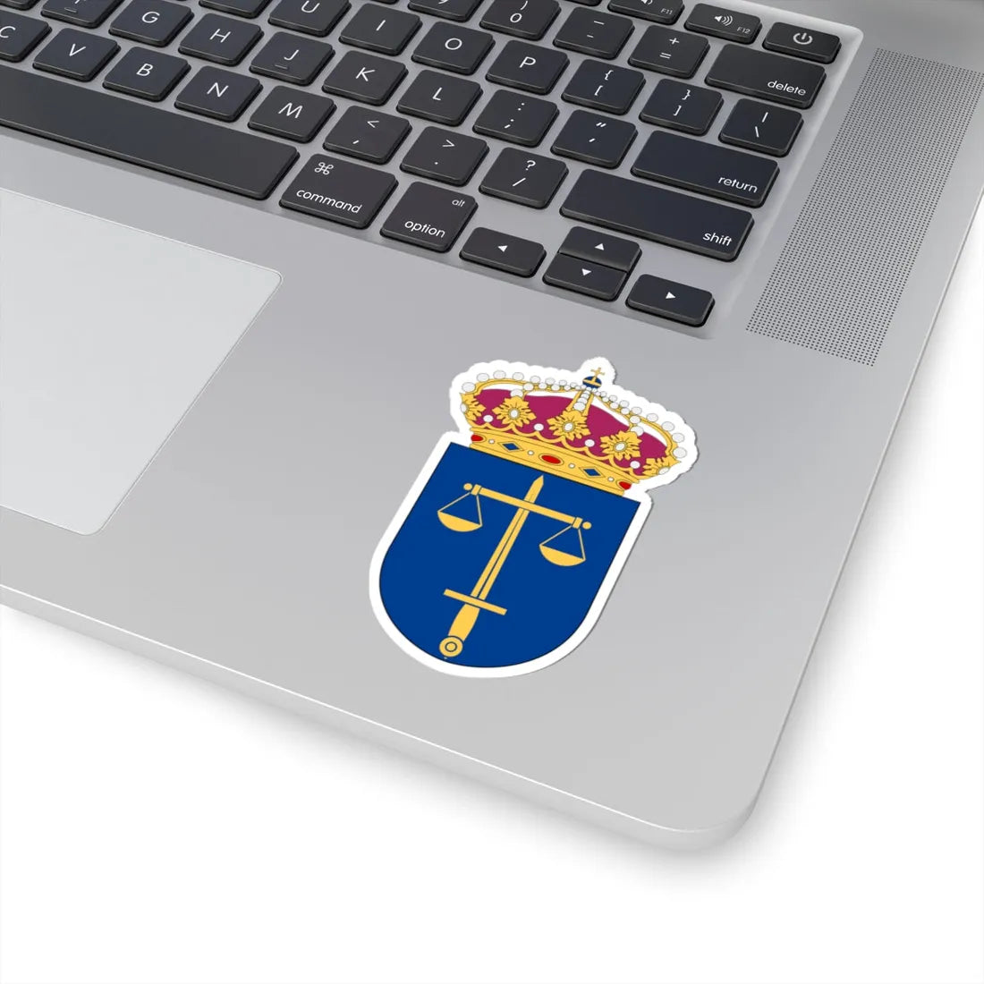 Domstolsverket vapen (Sweden) (Coat of Arms) STICKER Vinyl Kiss-Cut Decal - The Sticker Space