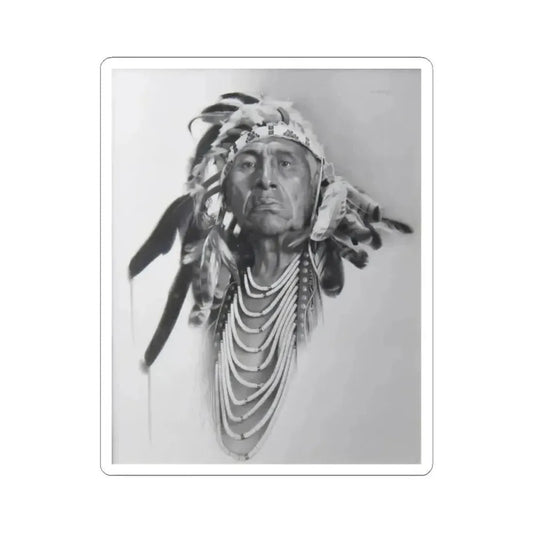 Don Crowley - A Man of Honor (Native Americans in Art) STICKER Vinyl Kiss-Cut Decal 2 Inch White - The Sticker Space