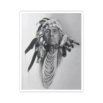 Don Crowley - A Man of Honor (Native Americans in Art) STICKER Vinyl Kiss-Cut Decal 4 Inch White - The Sticker Space