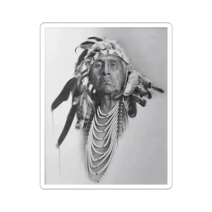 Don Crowley - A Man of Honor (Native Americans in Art) STICKER Vinyl Kiss-Cut Decal 6 Inch White - The Sticker Space