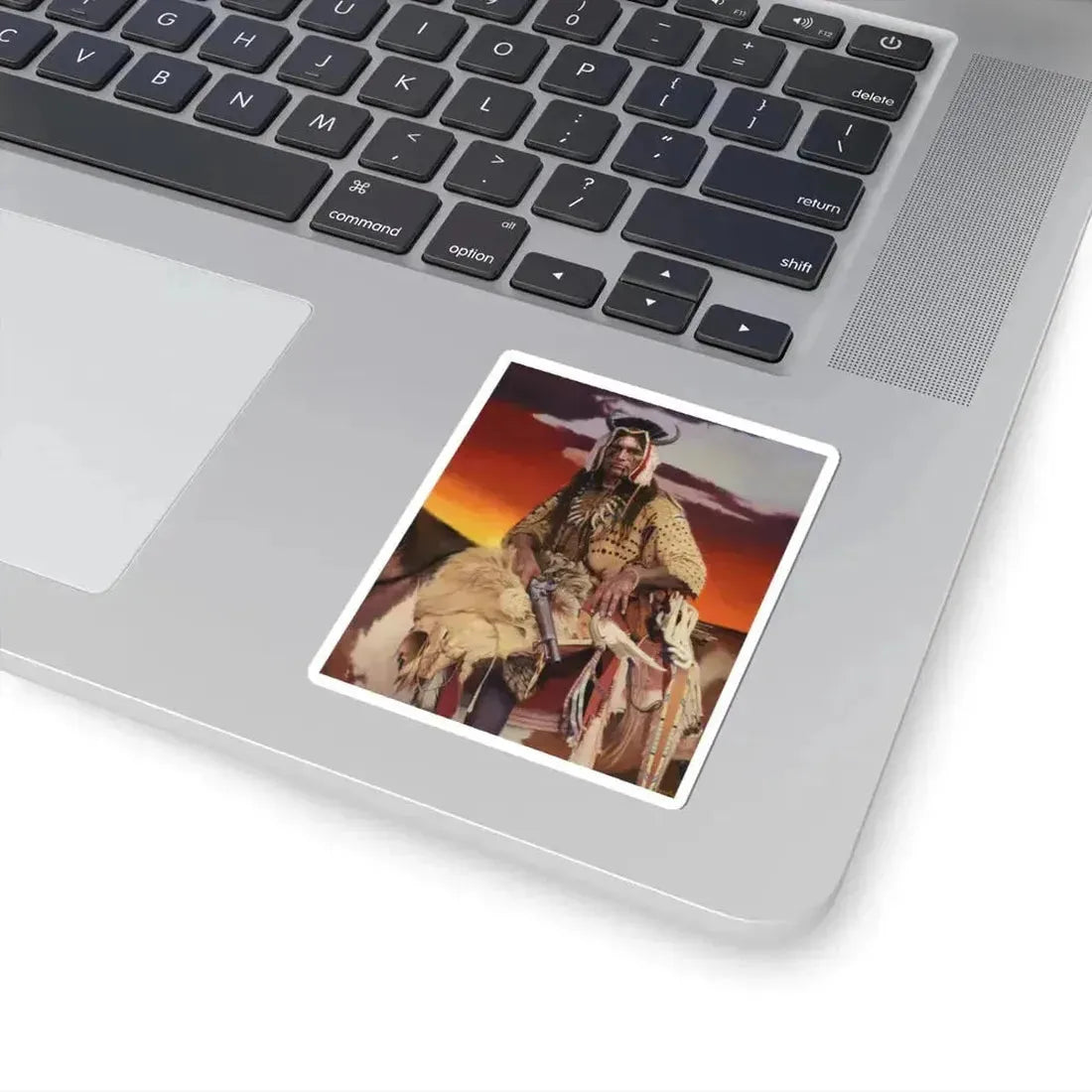 Don Crowley - Blackfeet Grizzly Bea Man (Native Americans in Art) STICKER Vinyl Kiss-Cut Decal - The Sticker Space