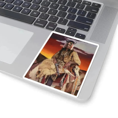 Don Crowley - Blackfeet Grizzly Bea Man (Native Americans in Art) STICKER Vinyl Kiss-Cut Decal - The Sticker Space