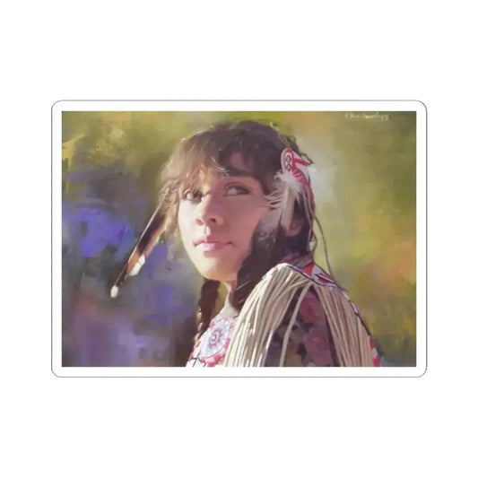 Don Crowley - Kaibab Sunset (Native Americans in Art) STICKER Vinyl Kiss-Cut Decal 2 Inch White - The Sticker Space