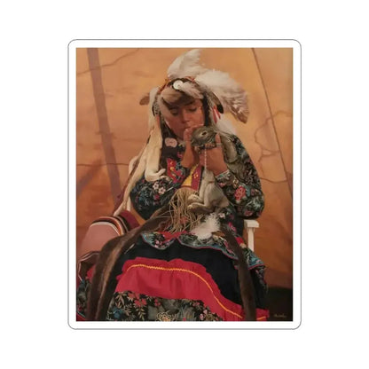 Don Crowley - Member of the Family (Native Americans in Art) STICKER Vinyl Kiss-Cut Decal 6 Inch White - The Sticker Space