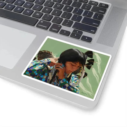 Don Crowley - Preparations (Native Americans in Art) STICKER Vinyl Kiss-Cut Decal - The Sticker Space