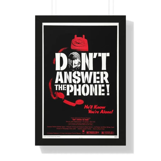 DON'T ANSWER THE PHONE! 1980 - Framed Movie Poster 16″ x 24″ Black - The Sticker Space