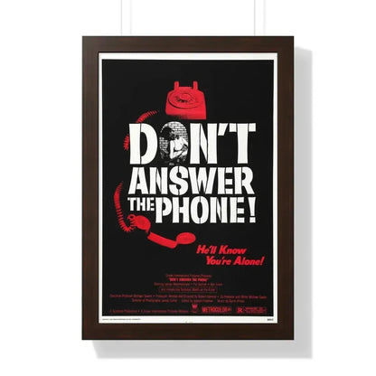 DON'T ANSWER THE PHONE! 1980 - Framed Movie Poster 16″ x 24″ Walnut - The Sticker Space
