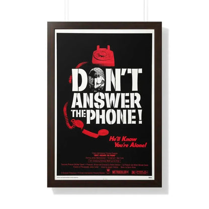 DON'T ANSWER THE PHONE! 1980 - Framed Movie Poster 20" x 30" Walnut - The Sticker Space
