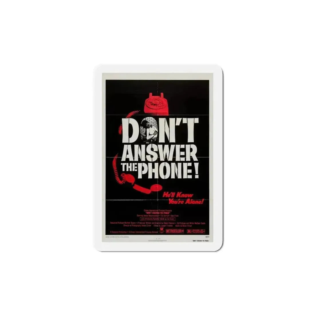 Don't Answer the Phone! 1980 Movie Poster Refrigerator Magnet 5 Inch - The Sticker Space