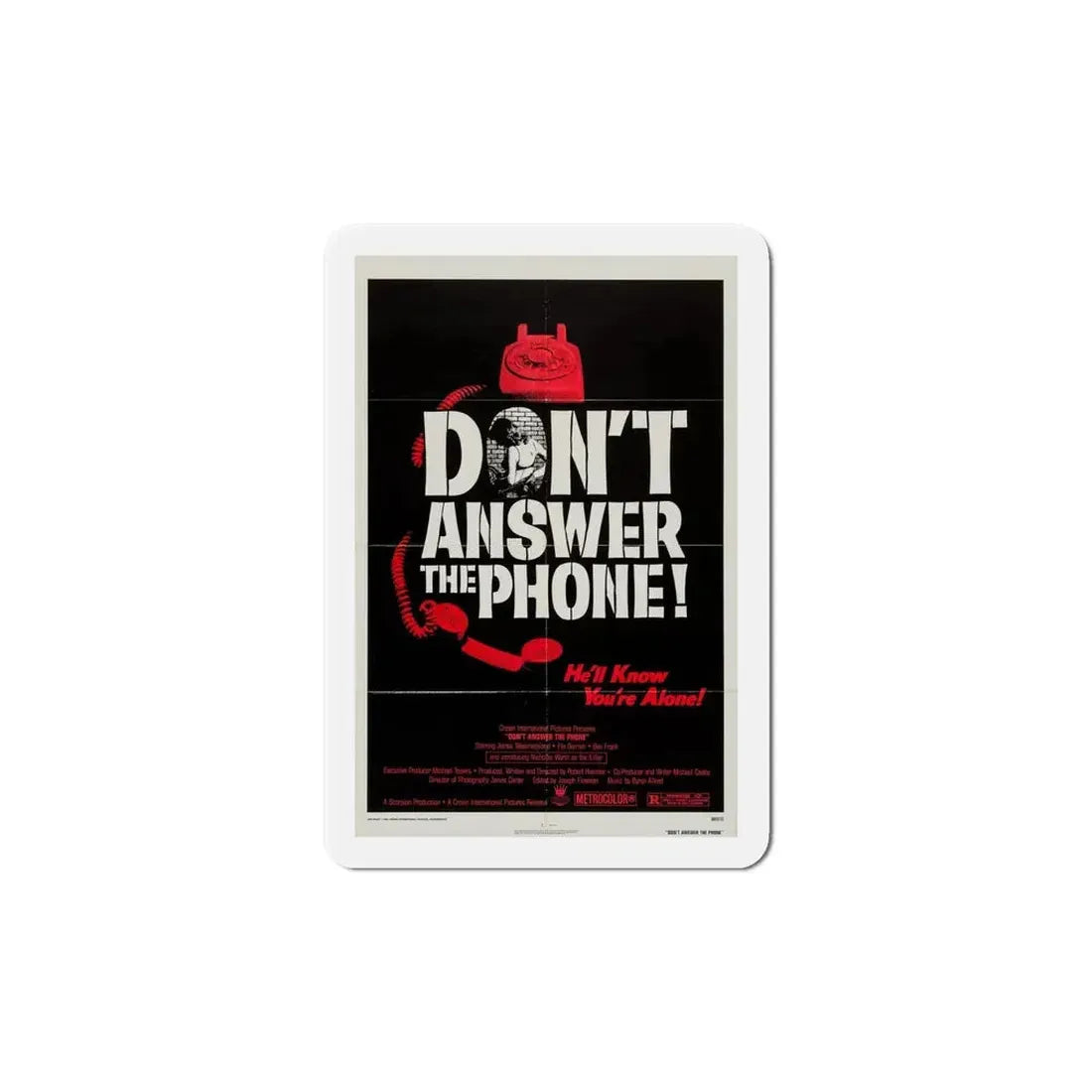 Don't Answer the Phone! 1980 Movie Poster Refrigerator Magnet 6 Inch - The Sticker Space