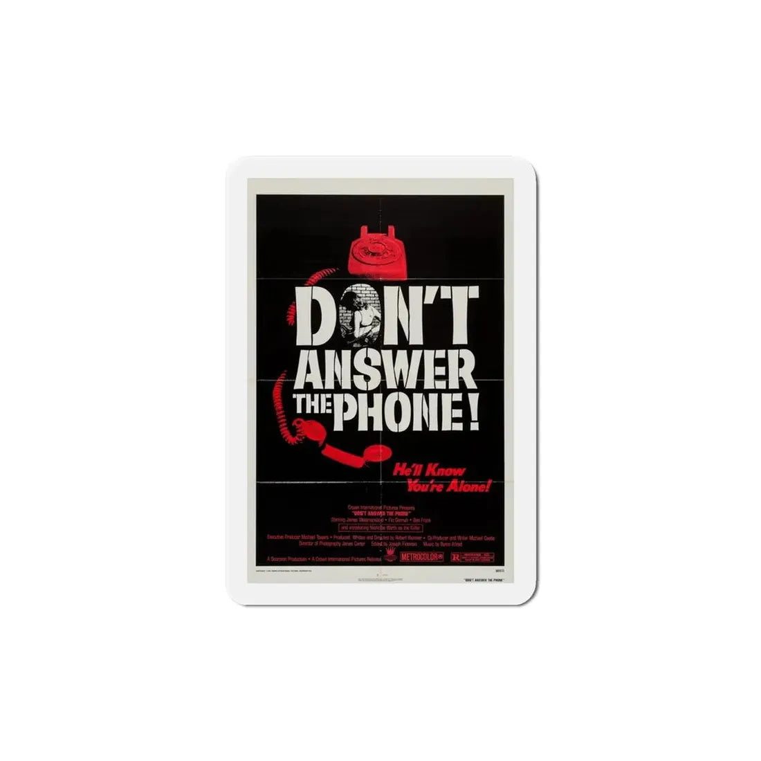 Don't Answer the Phone! 1980 Movie Poster Refrigerator Magnet - The Sticker Space