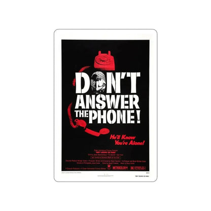 DON'T ANSWER THE PHONE! 1980 Movie Poster STICKER Vinyl Die-Cut Decal 6 Inch - The Sticker Space