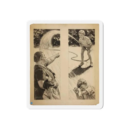 Don't Do That Illustration (Magazine Illustration) Refrigerator Magnet 4 Inch Die-Cut - The Sticker Space