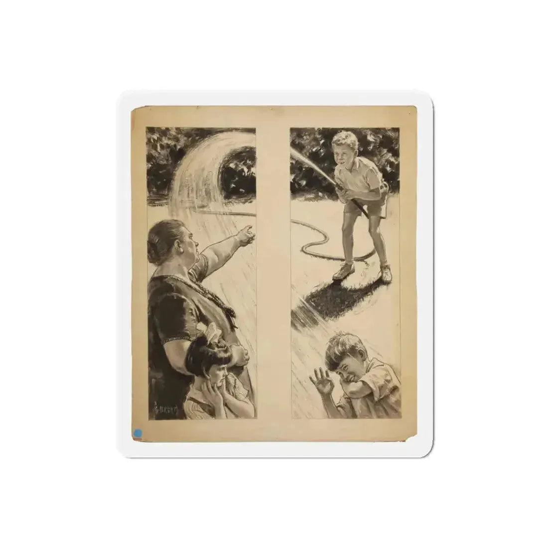 Don't Do That Illustration (Magazine Illustration) Refrigerator Magnet - The Sticker Space