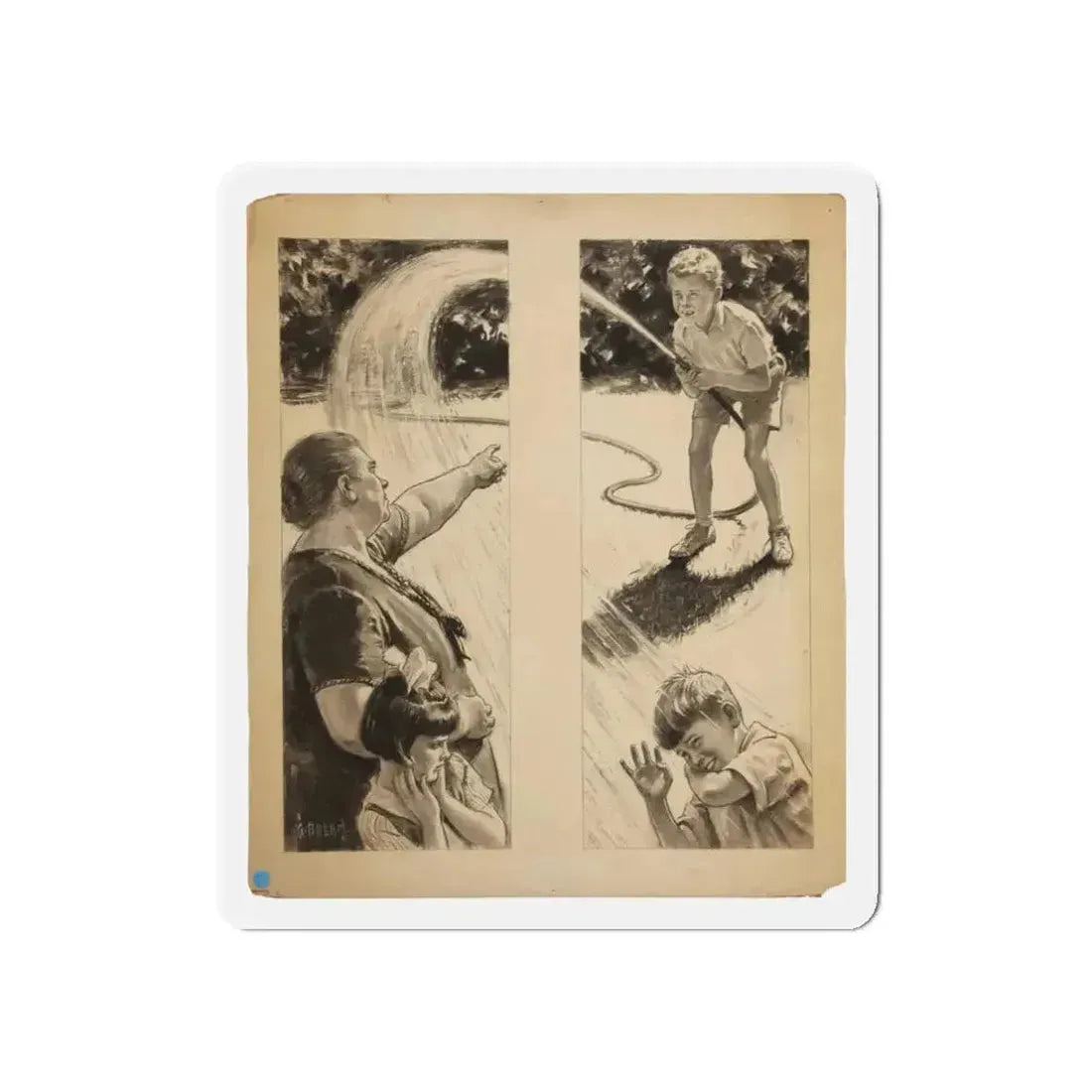 Don't Do That Illustration (Magazine Illustration) Refrigerator Magnet - The Sticker Space