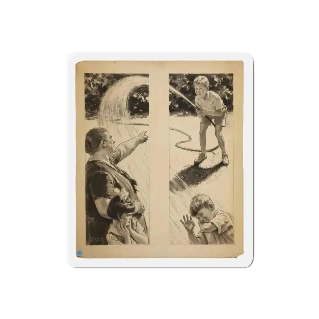 Don't Do That Illustration (Magazine Illustration) Refrigerator Magnet - The Sticker Space