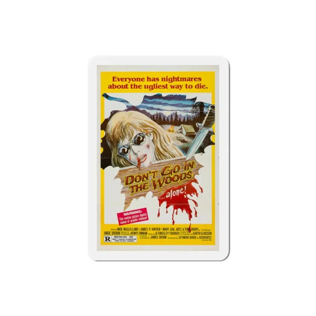 Don't Go in the Woods 1981 Movie Poster Refrigerator Magnet 2 Inch - The Sticker Space