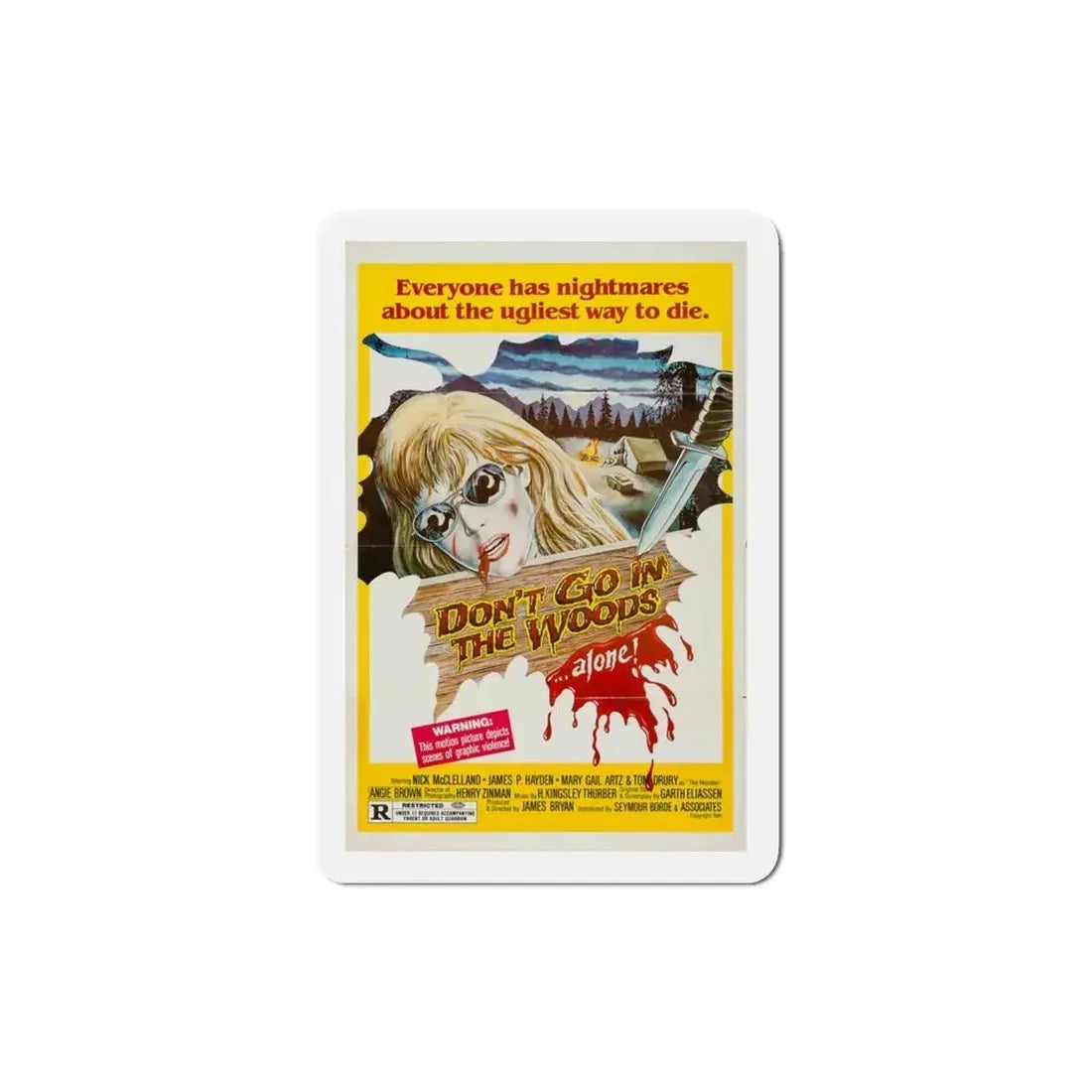 Don't Go in the Woods 1981 Movie Poster Refrigerator Magnet - The Sticker Space
