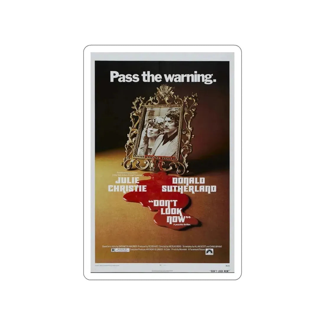 DON'T LOOK NOW 1973 Movie Poster STICKER Vinyl Die-Cut Decal - The Sticker Space