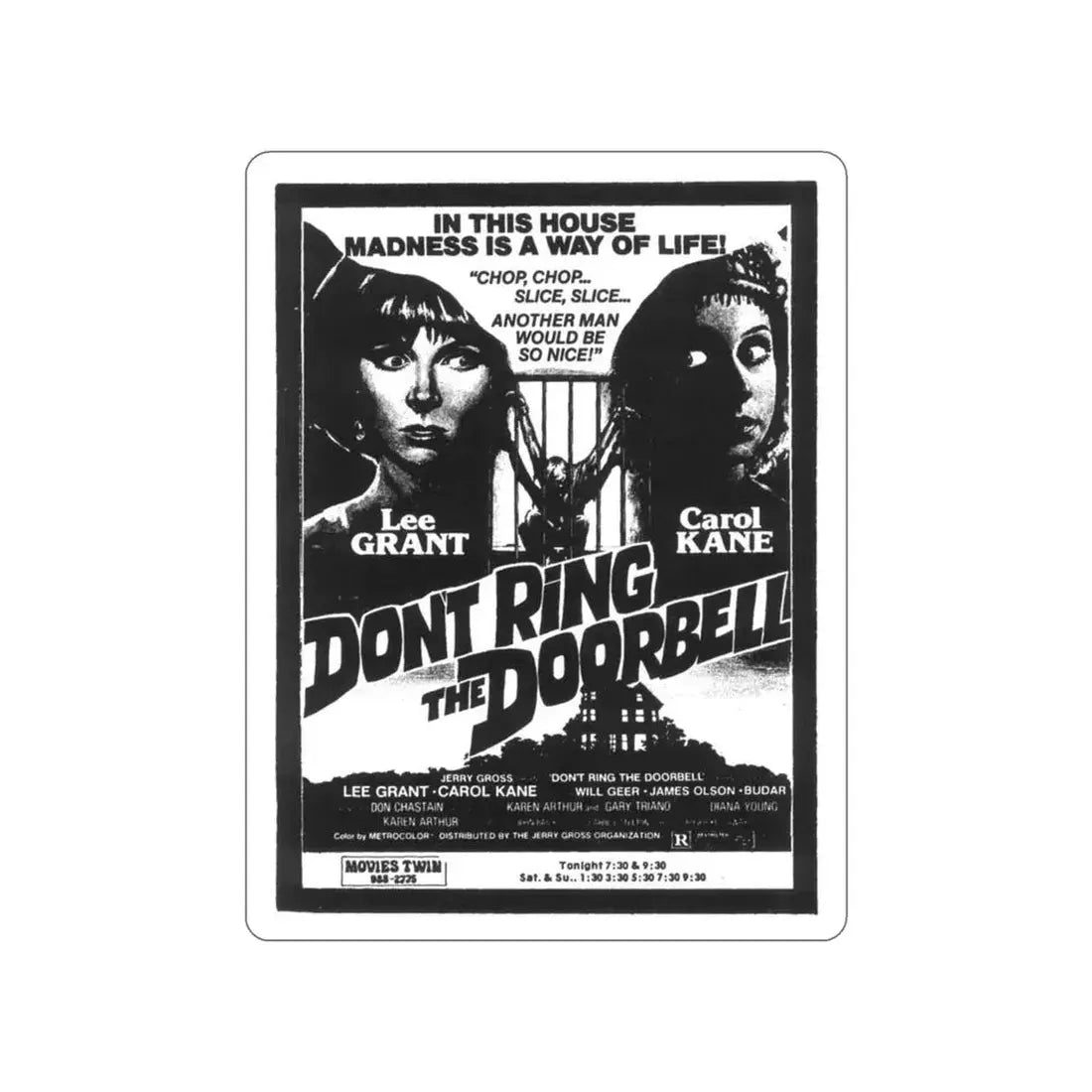 DON'T RING THE DOORBELL (THE MAFU CAGE) 1978 Movie Poster STICKER Vinyl Die-Cut Decal 6 Inch - The Sticker Space
