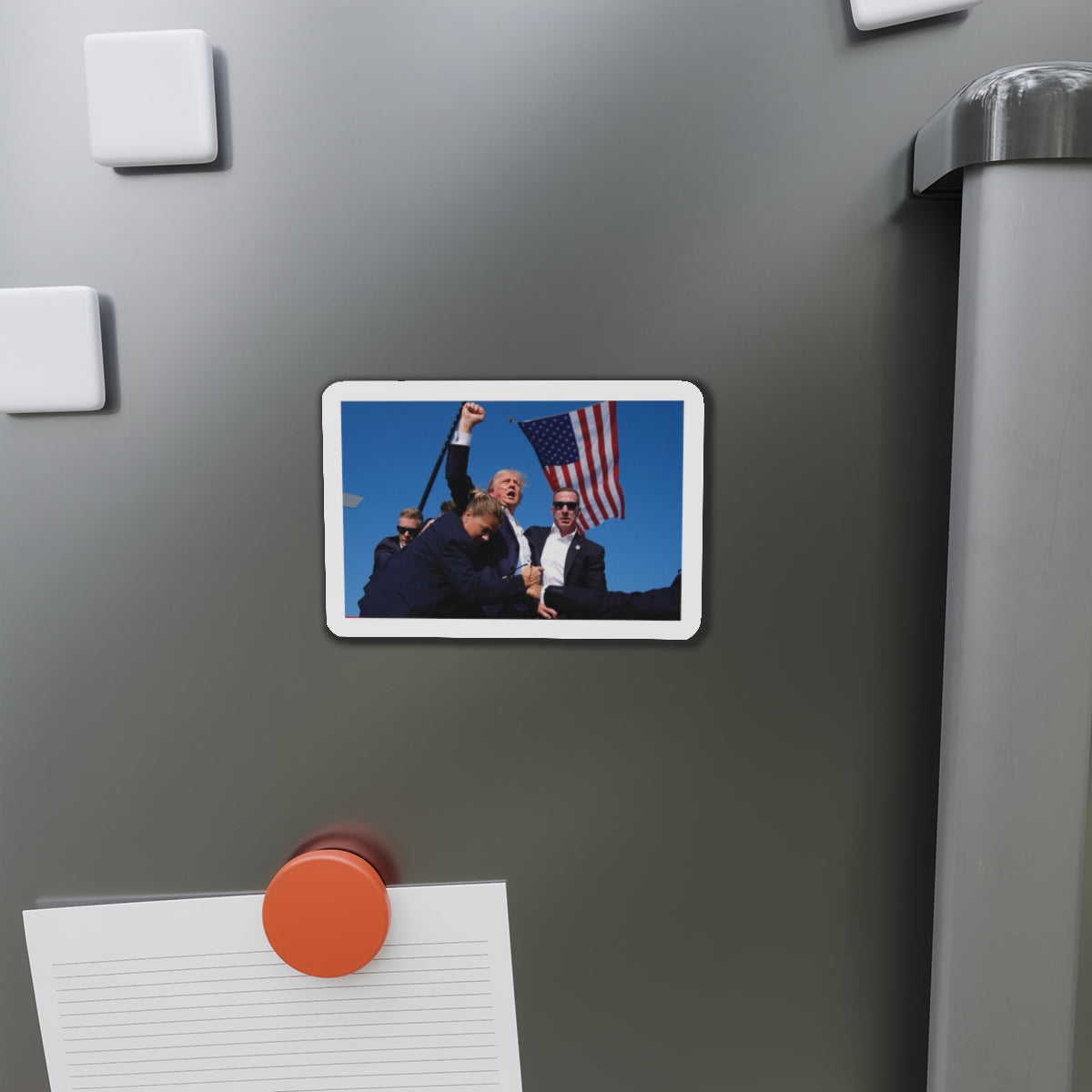 Donald Trump Shot Assasanation Attempt Bloody Ear USA - Refrigerator Magnet-The Sticker Space