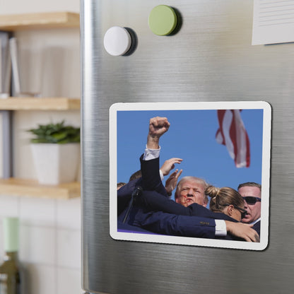 Donald Trump Shot Assasanation Attempt Bloody Ear USA v2 - Refrigerator Magnet-The Sticker Space