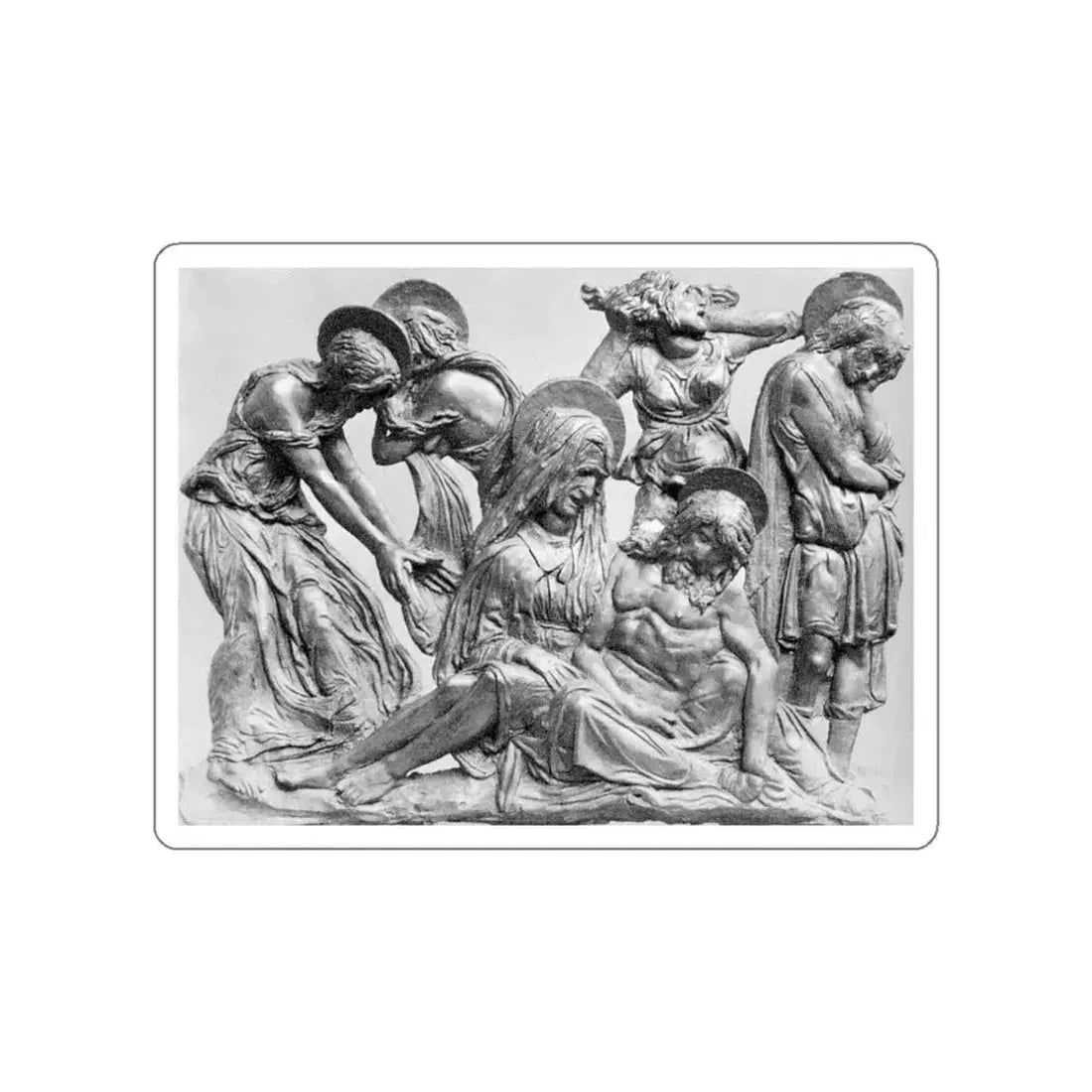 DONATELLO - Lamentation over the Dead Christ (Artwork) STICKER Vinyl Die-Cut Decal White Die-Cut 3 Inch - The Sticker Space