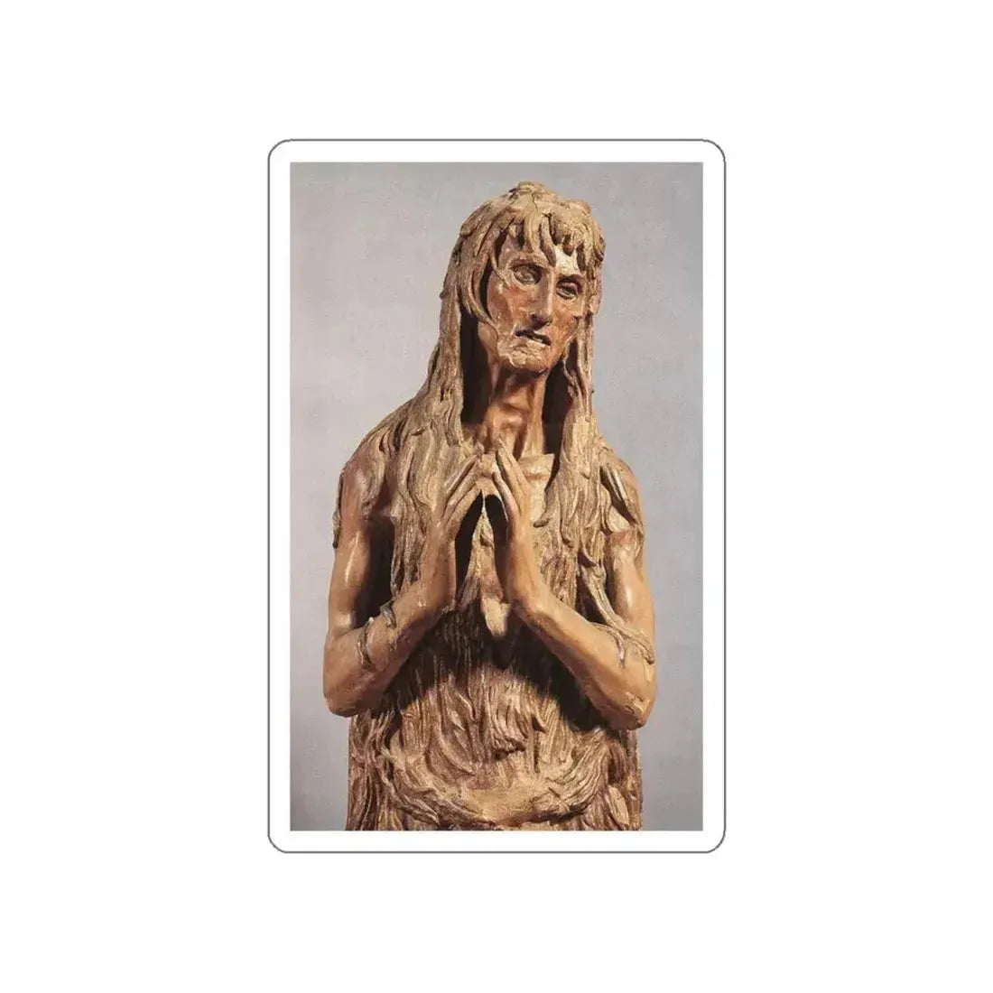 DONATELLO - St Mary Magdalen (detail) (Artwork) STICKER Vinyl Die-Cut Decal White Die-Cut 5 Inch - The Sticker Space
