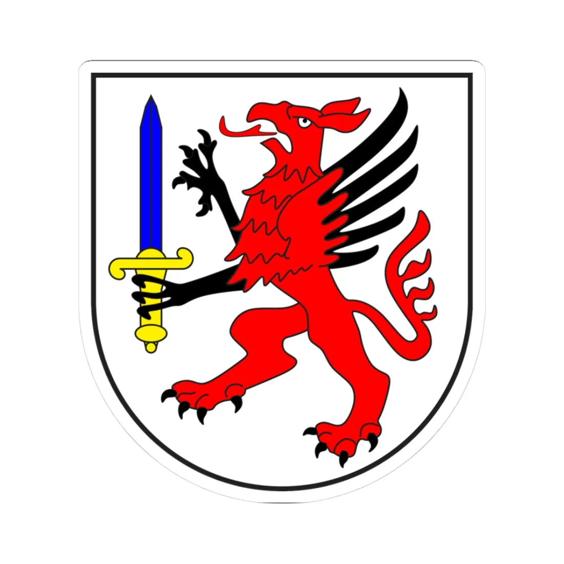 Donath wappen (Switzerland) (Coat of Arms) STICKER Vinyl Kiss-Cut Decal 3 Inch White - The Sticker Space